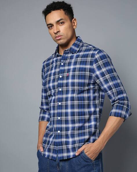 Levis Men Checked Slim Fit Shirt