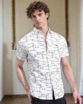 the indian garage co Men Printed Slim Fit Shirt-picture-31