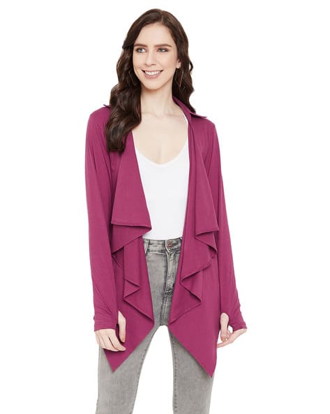 Ladies Jacket Purple Waterfall Jacket Wool Next Waterfall Jacket
