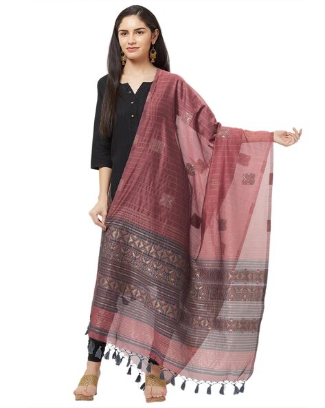 Jamdani Silk Dupatta Price in India