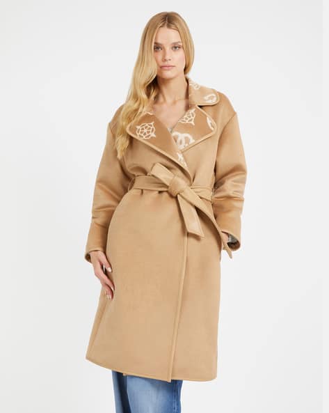 Regular Fit Trench Coat with Tie-Up Waist