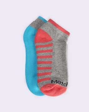 Women Pack of 2 Ankle-Length Assorted Socks-image-3