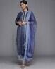 Anra Supima Cotton Navy Kurta Set