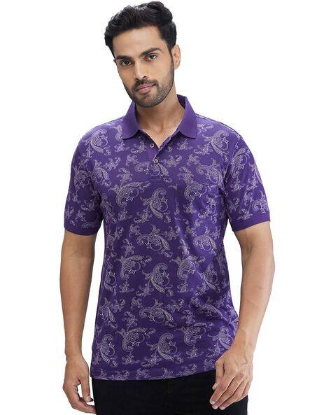 Colorplus Men Printed Regular Fit Polo T-Shirt with Short Sleeves