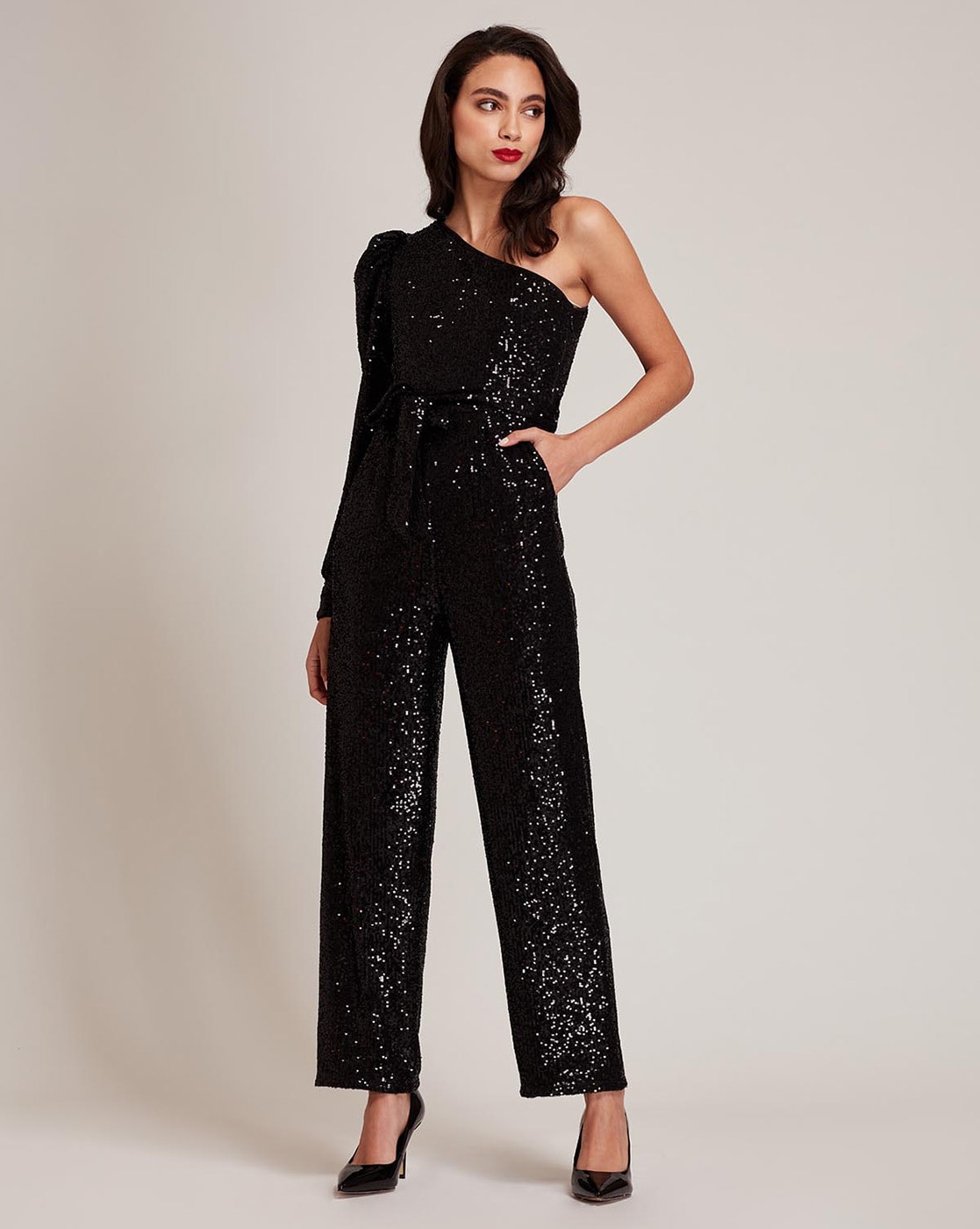 Embellished Off Shoulder Jumpsuit