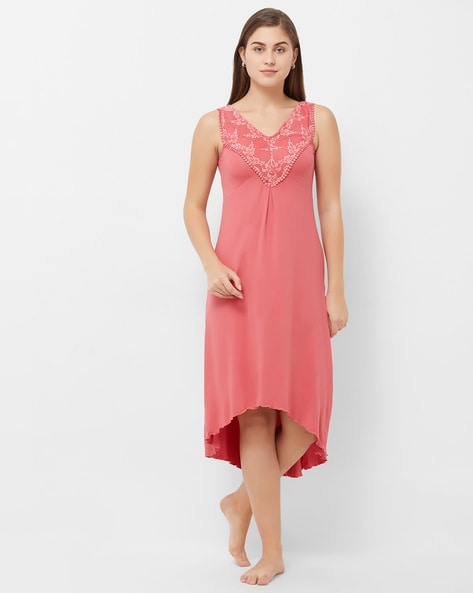 Soie Sleeveless V-Neck Night Dress