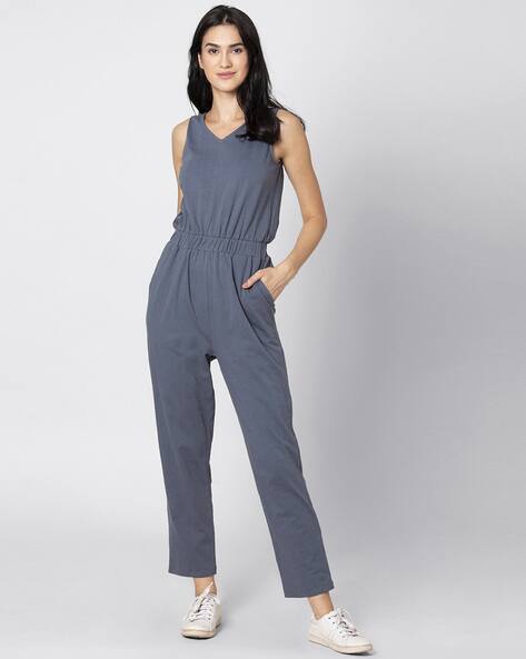 Sleeveless Full Length Jumpsuit