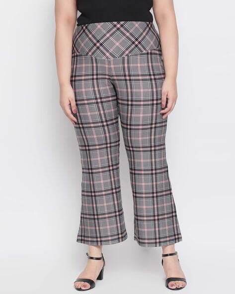 Buy Black Trousers Pants for Women by Amydus Online - Main Image