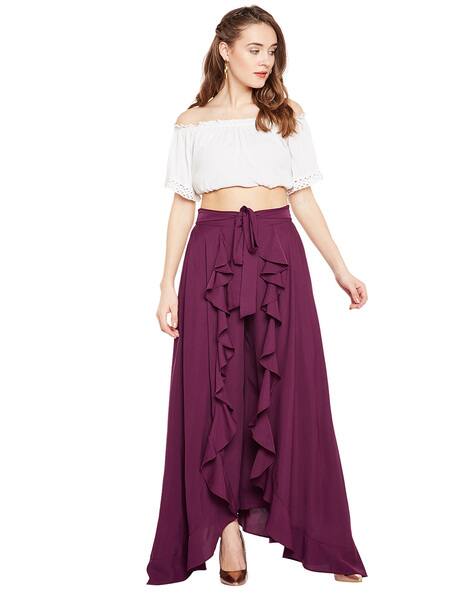 ruffle palazzo skirt with top