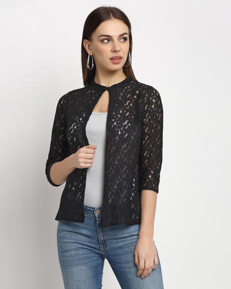 Shrug Girls Black Bolero Buy Black Shrugs Jackets For Women By