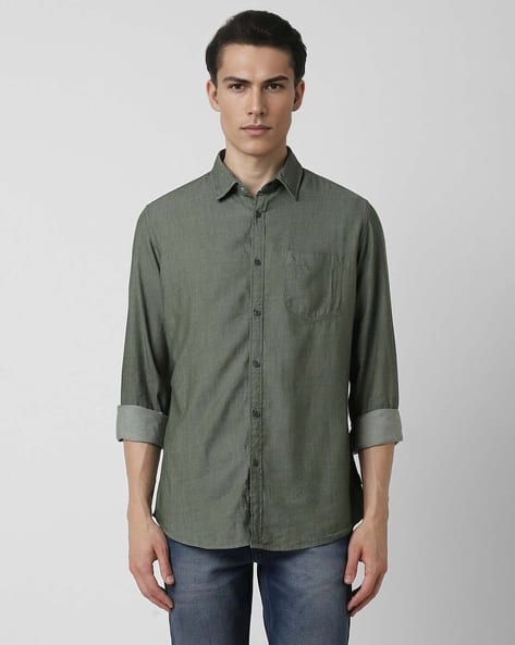 Buy Charcoal Grey Shirts for Men by VAN HEUSEN Online