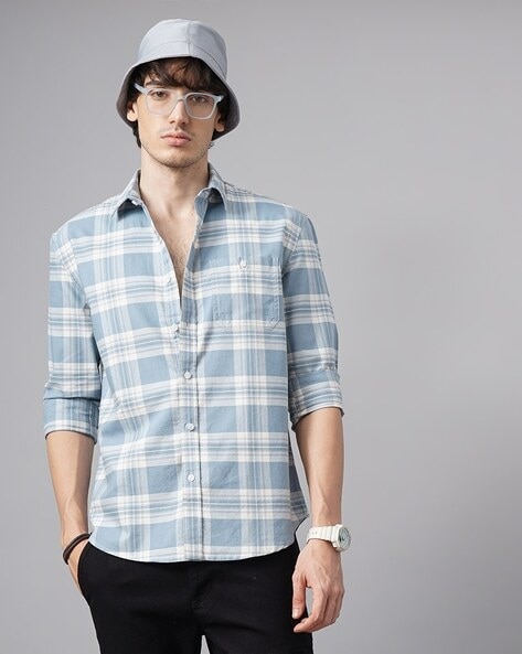 British Club British Club Men's Regular Fit Casual Checks Shirt