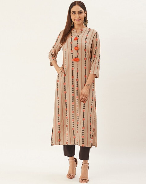 Kurta with tassels best sale