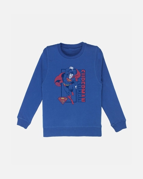 Kidsville Superman Hoodie with Ripped Hems