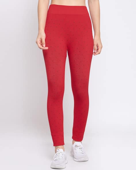 Buy Red Jeans Jeggings for Women by KLOTTHE Online
