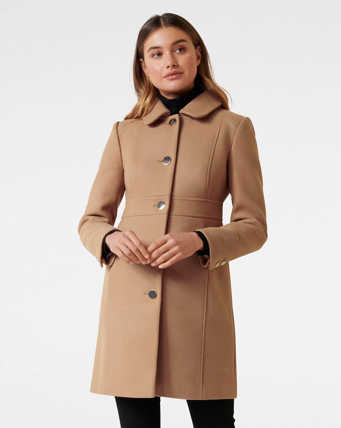 Panelled Button-Down Trench Coat