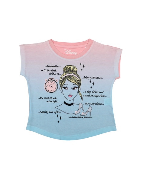 Disney Princess Graphic Print Round-Neck Top