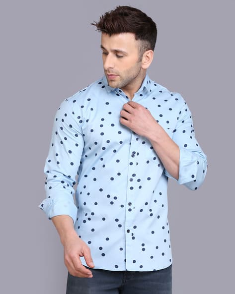 Polka-Dot Full Sleeves Shirt