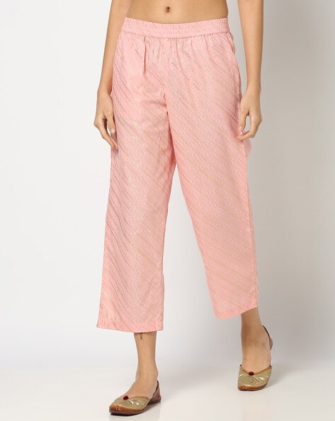 Women Striped Cropped Pants Price in India