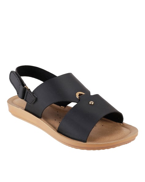 Open Toe Slip-on Sandals with Velcro Fastening