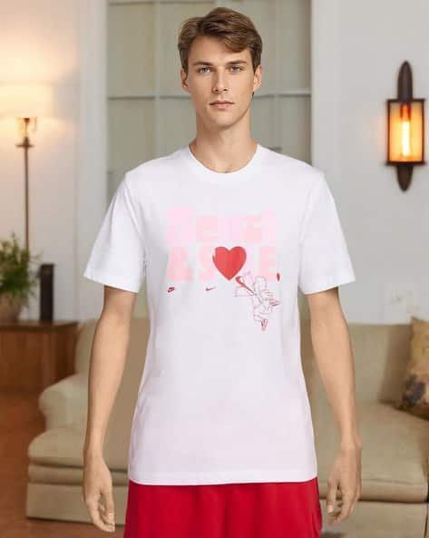 NIKE Men Graphic Print Relaxed Fit Crew-Neck T-Shirt