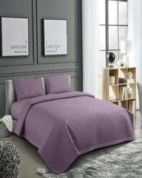 hosta homes 280 TC Quilted Double Bed Cover with Pillow Covers-picture-13