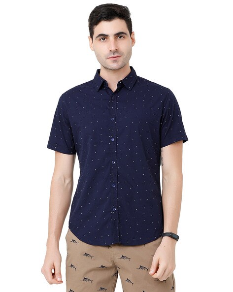 Polka dot Print Slim Fit Shirt