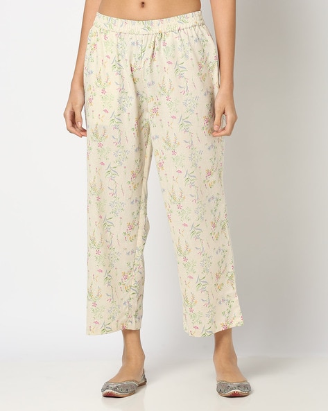 Women Floral Print Regular Fit Pants Price in India