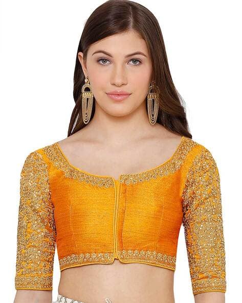 Buy Yellow Blouses for Women by SALWAR STUDIO Online