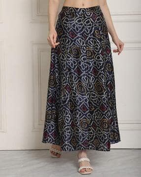 Women Printed Flared Skirt