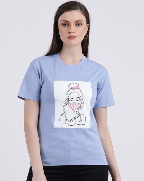 Zink London Graphic Print Cotton Top