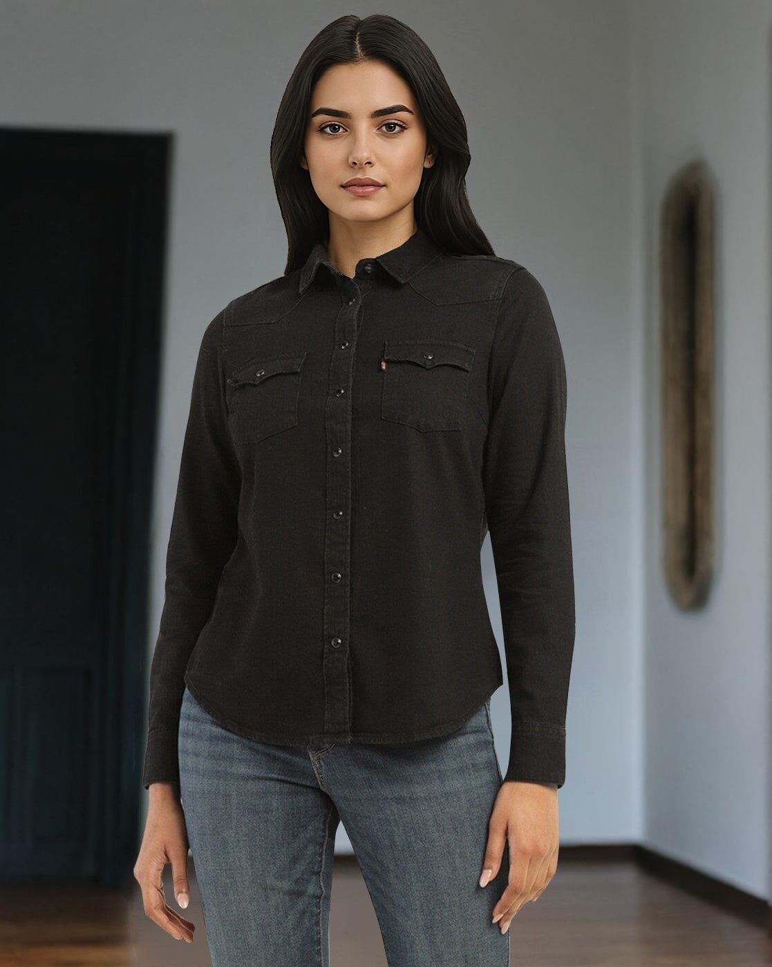 Black levis shirt for womens online