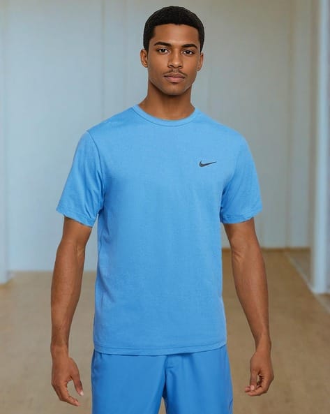 Men Logo Print Regular Fit Crew-Neck T-Shirt - Main Image