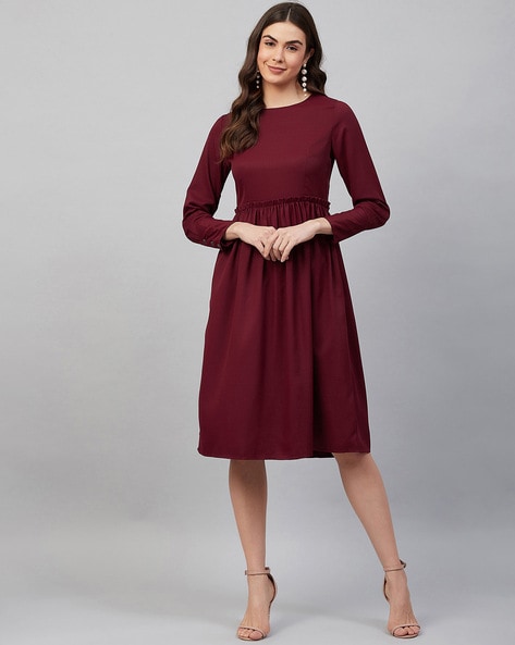 Maroon ladies dress hotsell