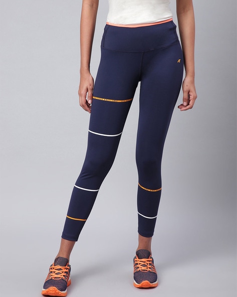 Alcis Striped Sports Leggings