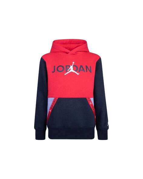 red and blue jordan hoodie