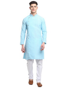 Buy Peach 2 Piece Ethnic Suit for Men by Benstoke Online Ajio