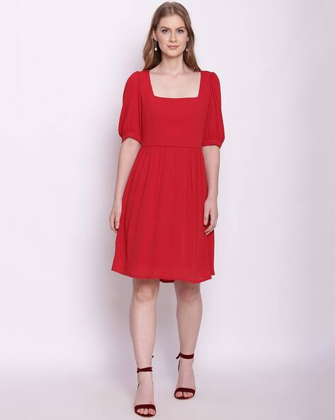 Zink London A-line Dress with Back Tie-Up