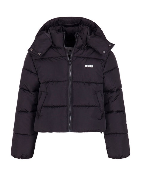 Buy Msgm Srl Zip Front Puffer Jacket Black Color Boys AJIO LUXE