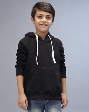 instafab Solid Hoodie with Kangaroo Pocket-picture-16