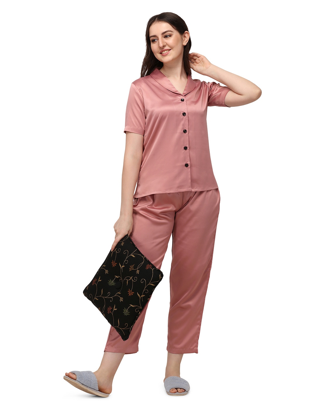 Buy Pink Night LoungeWearSets for Women by SMARTY PANTS Online Ajio