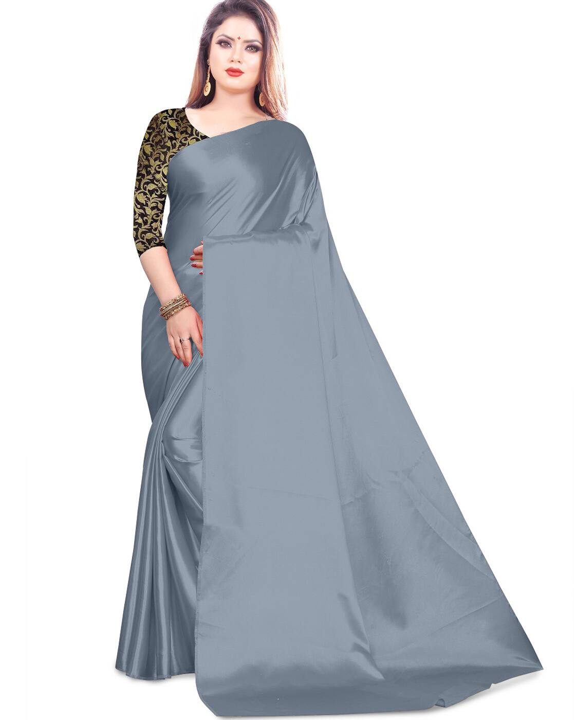 blouse for plain grey saree