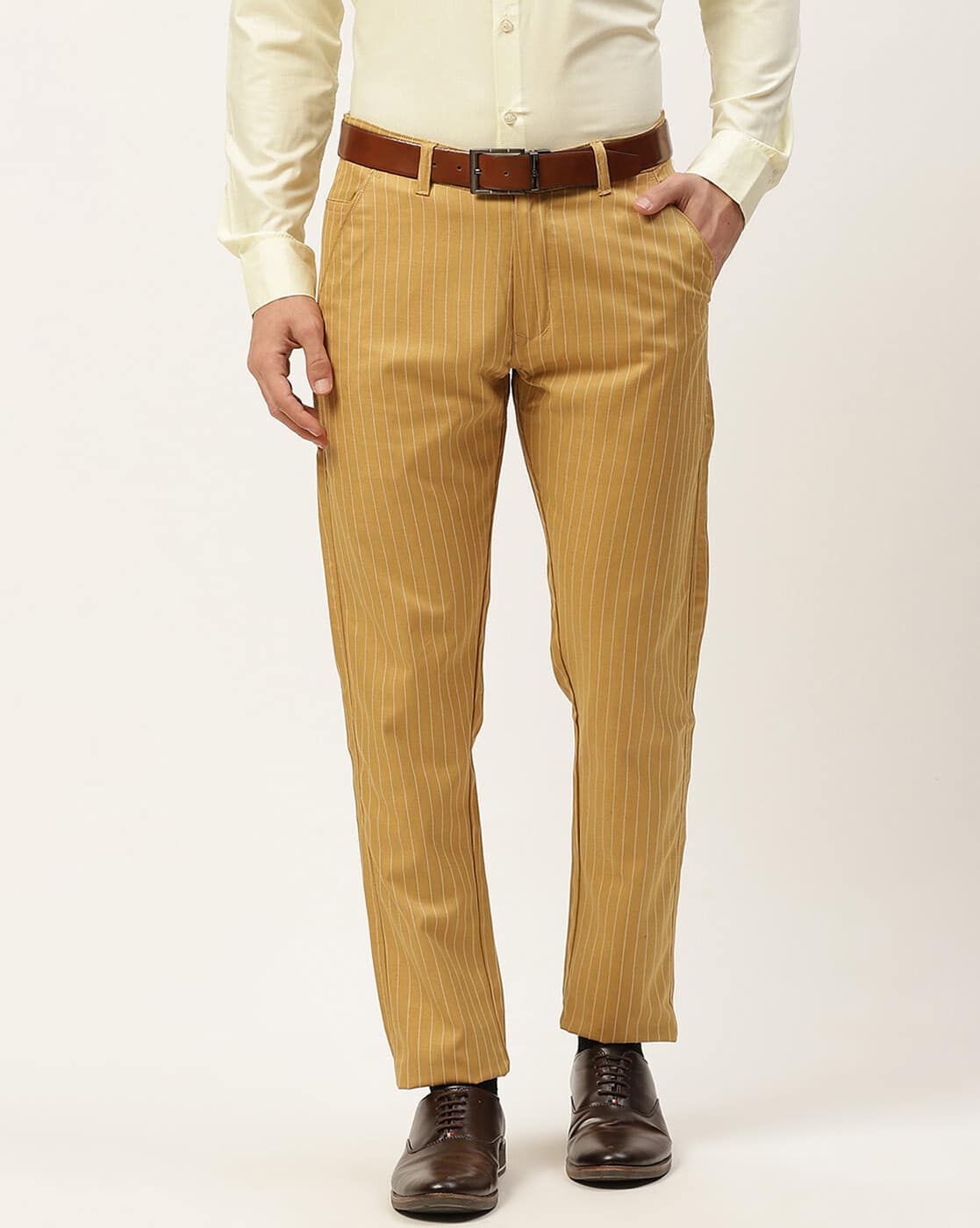 Buy Gold Trousers \u0026 Pants for Men by SOJANYA Online | Ajio.com