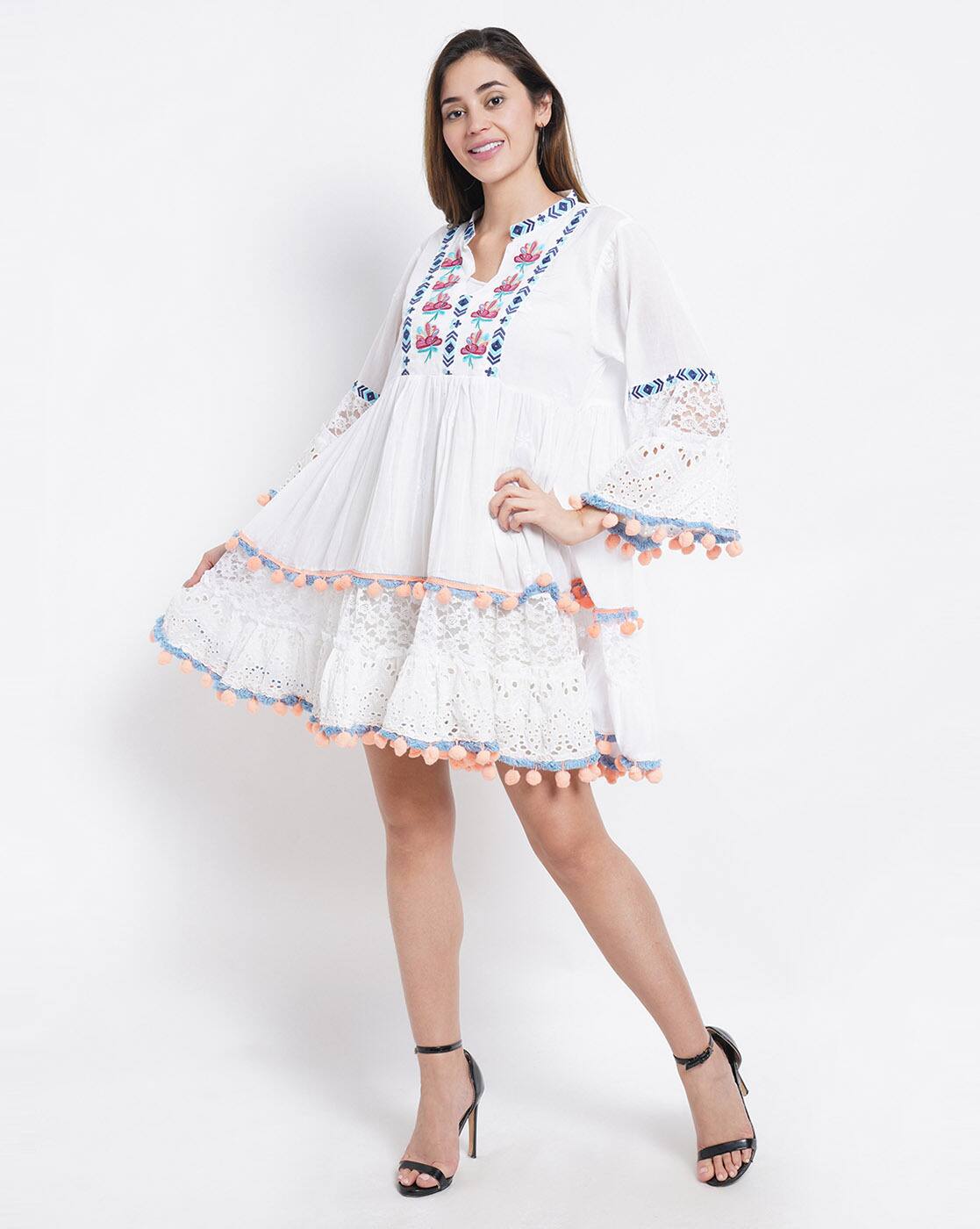 Buy White Dresses for Women by 9 IMPRESSION Online | Ajio.com