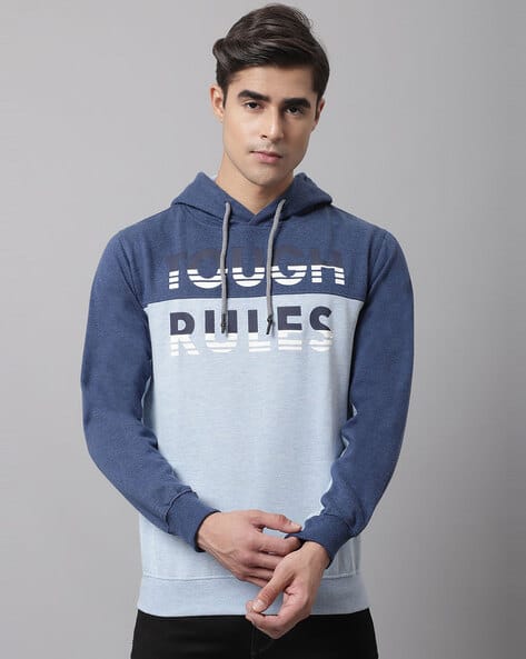 Buy Blue Sweatshirt Hoodies for Men by Cantabil Online