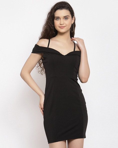 Black colour 1 piece dress online