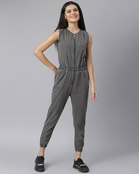 Denim Sleeveless Jumpsuit