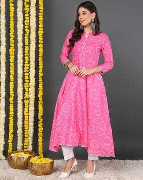 ahika Bandhani Print A-Line Kurta-picture-51