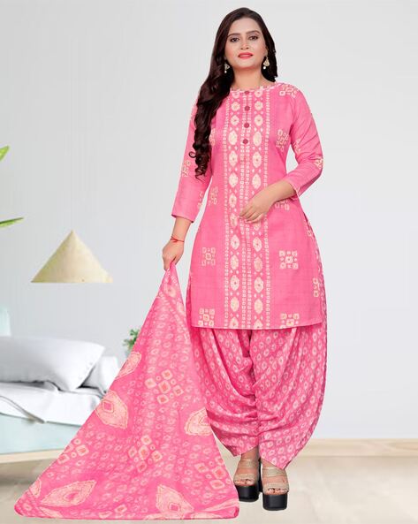 Women Printed Unstitched Dress Material Price in India