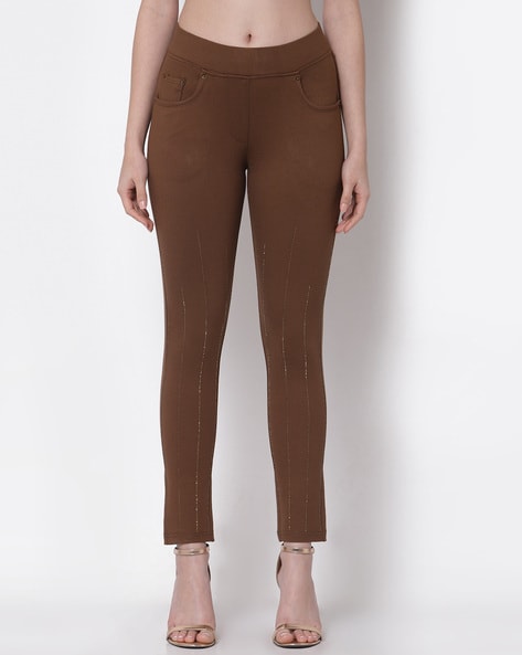 Buy Brown Jeans Jeggings for Women by West wood Online Ajio